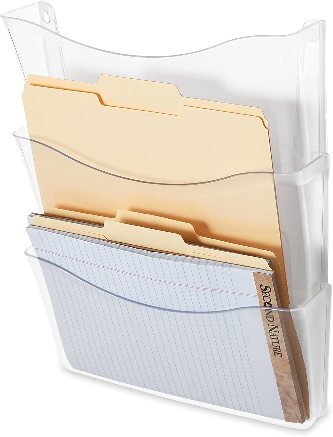 Unbreakable 3-Pocket Wall File W/ Expandable & Hanging Design For Desktop