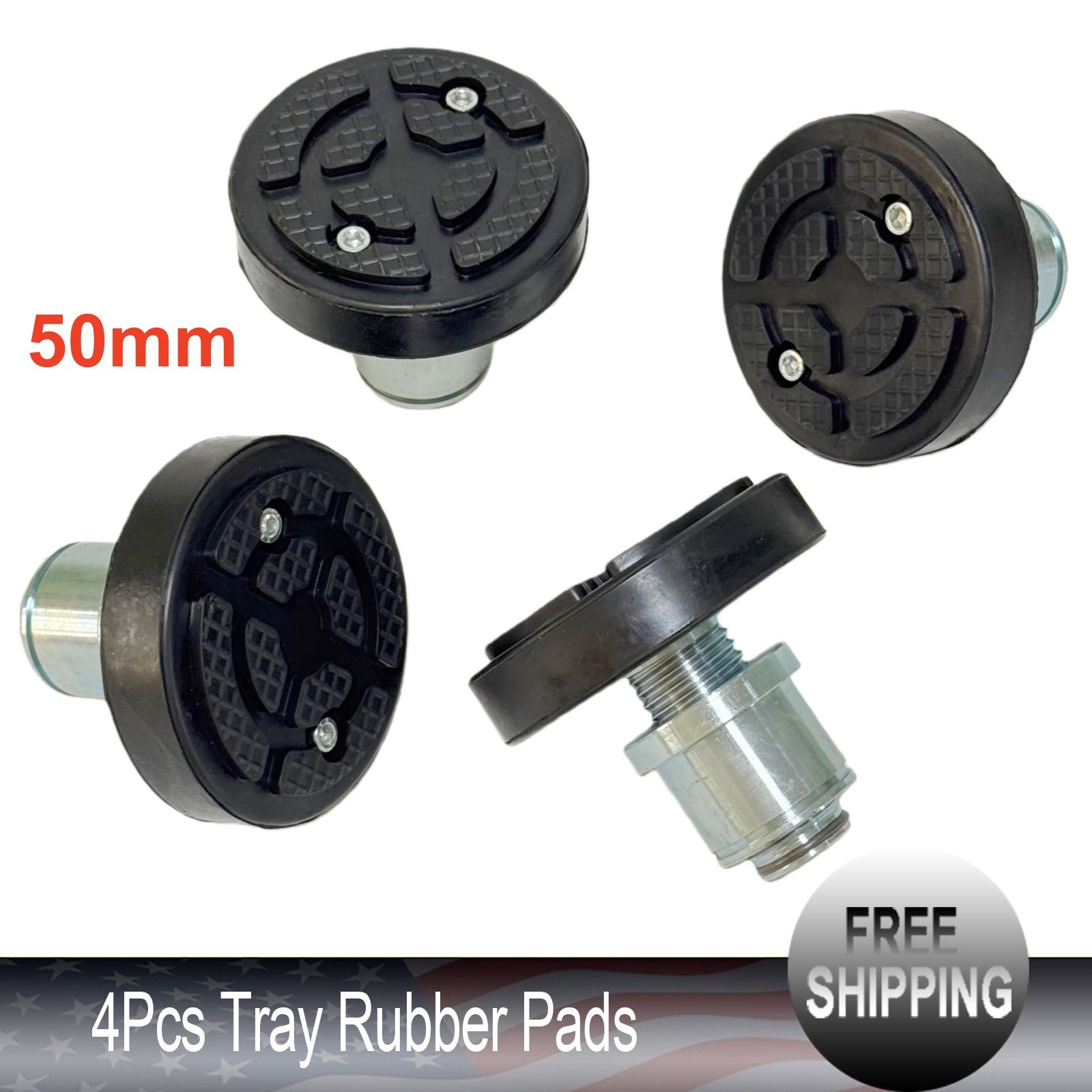 4X Car Lift Rubber tray Heightening Feet Plus High Leg Pads Shaft 50mm USA