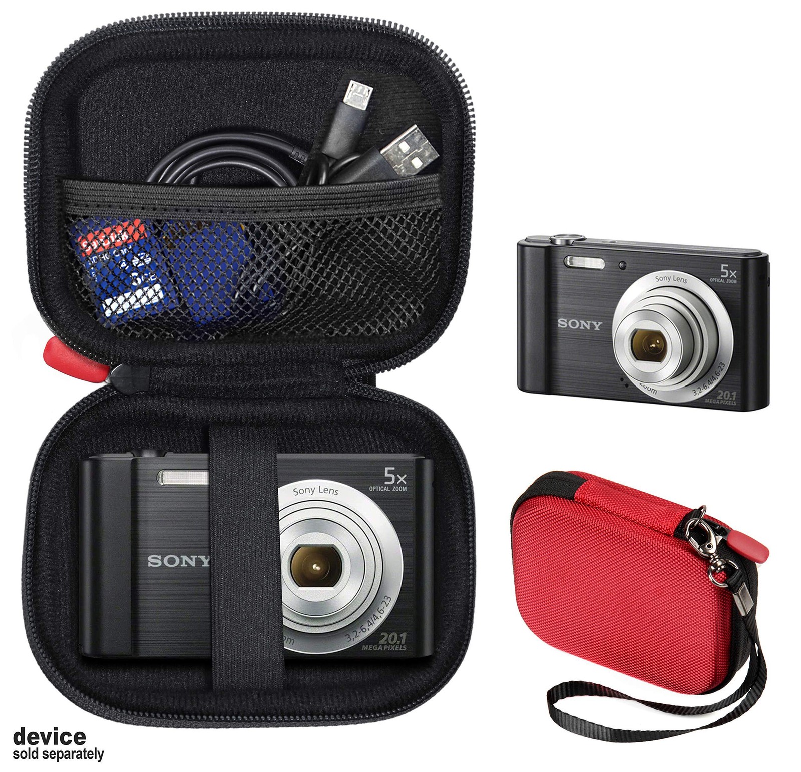 Case for Sony W800 W830 DSC Digital Camera Carrying Protective Travel Bag