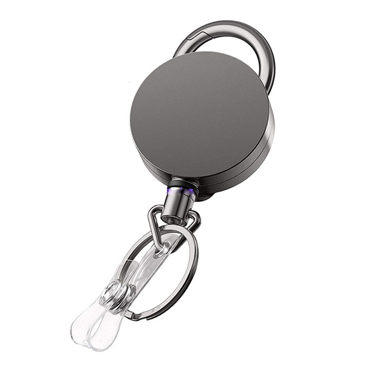 1Pcs Retractable Heavy Duty Pull Ring Key Chain Recoil Keyring Wire Rope Holder