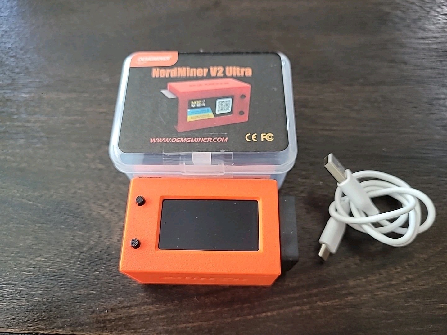 Nerdminer V2-Ultra Fullscreen Bitcoin  Miner Nerd Miner（Orange）
