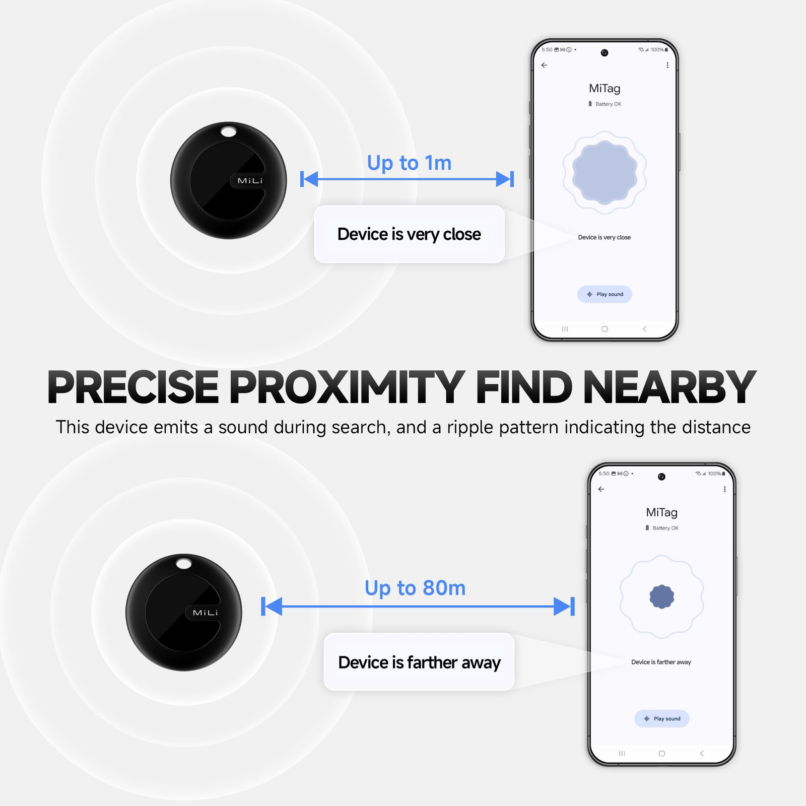 Bluetooth Tracker for Android, Google Certified Key Finder/Luggage Tracker/It...