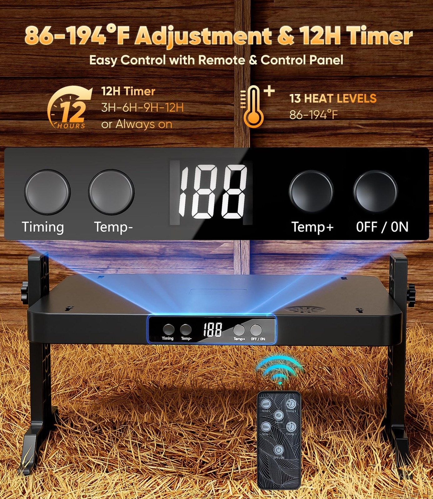 Smart Brooder Heating Plate, 2-in-1 Chicken Coop Heater & Chick Brooder, 200W