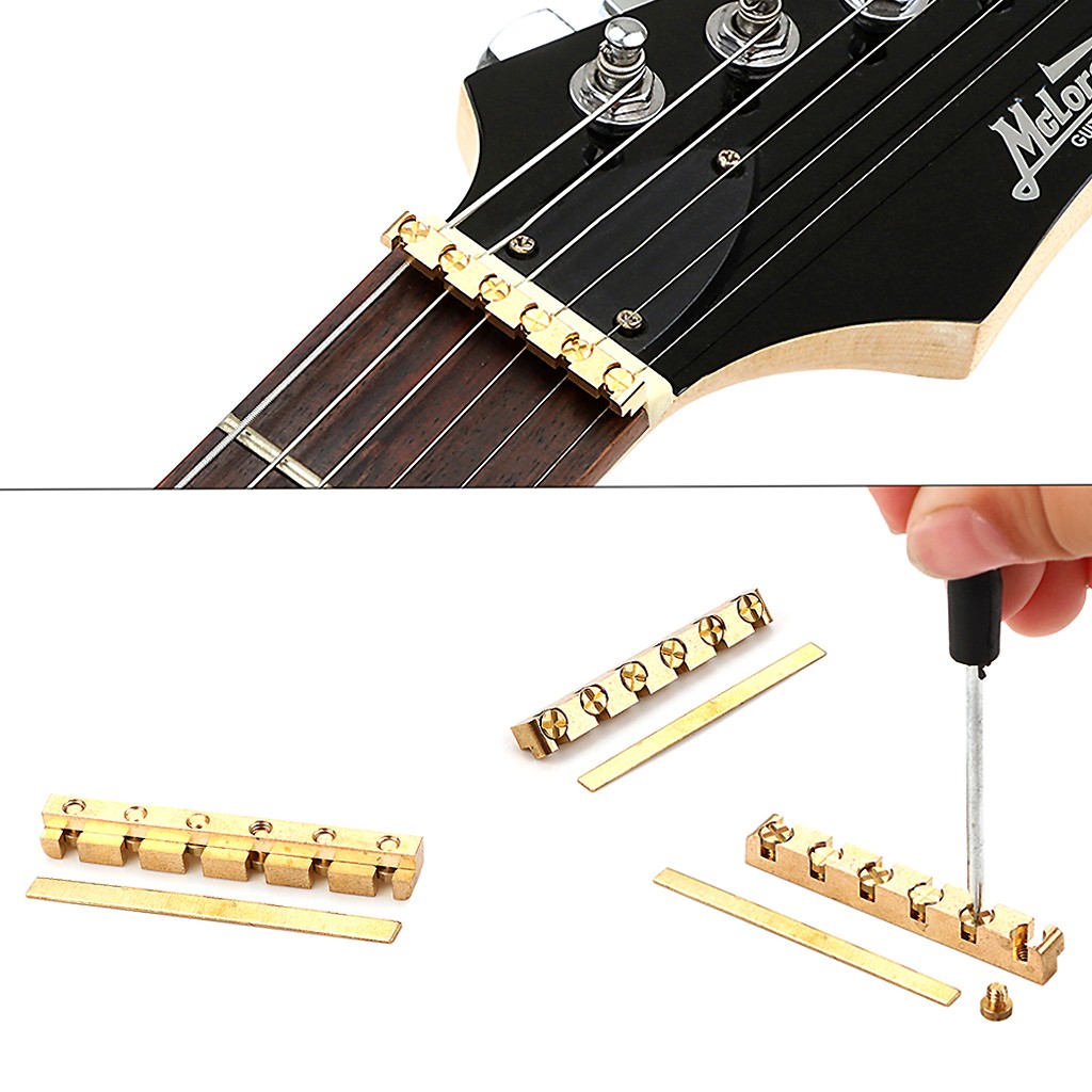 Durable Brass Height Adjustable Nut for Strat Stratocaster LP Electric Guitar