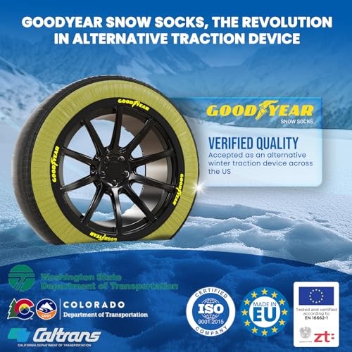 Grip Snow Socks for Tires. Designed for All Tire Brands. Textile Chain XL