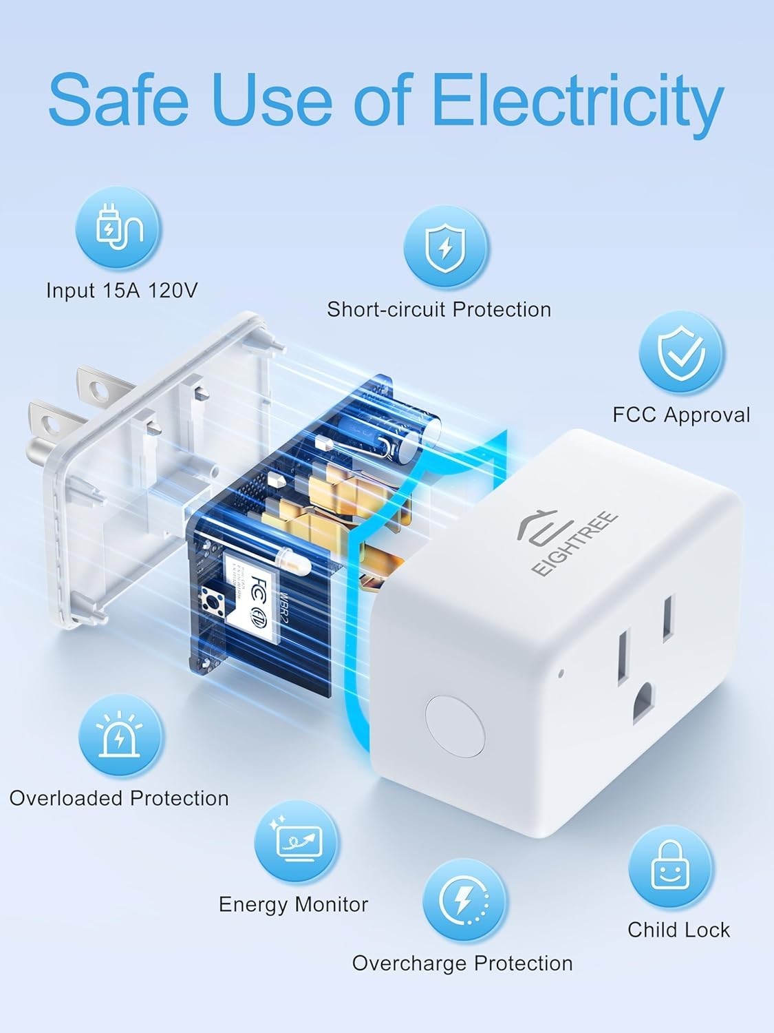 Transform Your Home - Wi-Fi Smart Plugs, Voice Control, 15A Power, 4-Pack