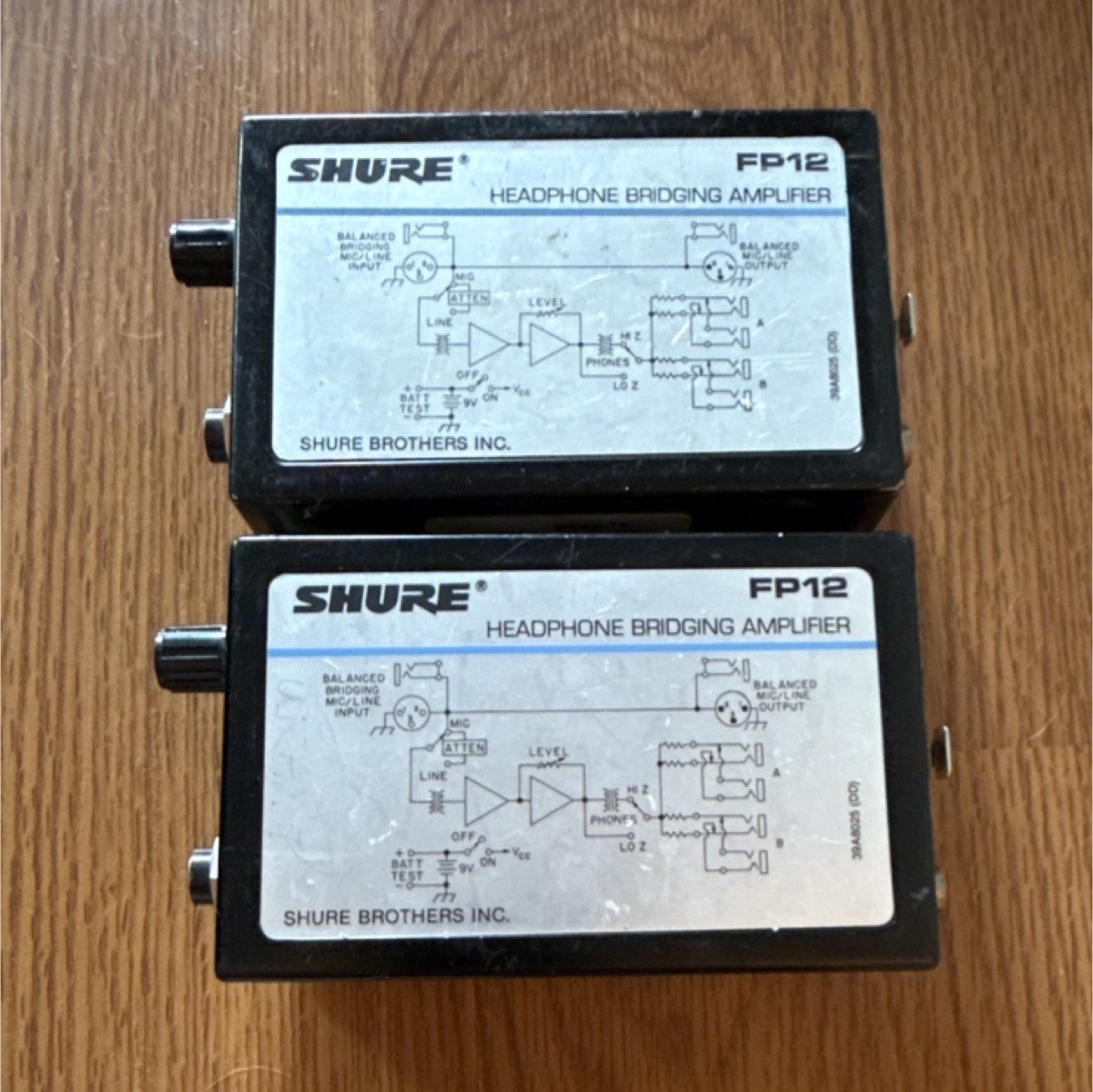 Shure FP12 Headphone Bridging Amplifier 2 Channels Level Control XLR TRS Outputs