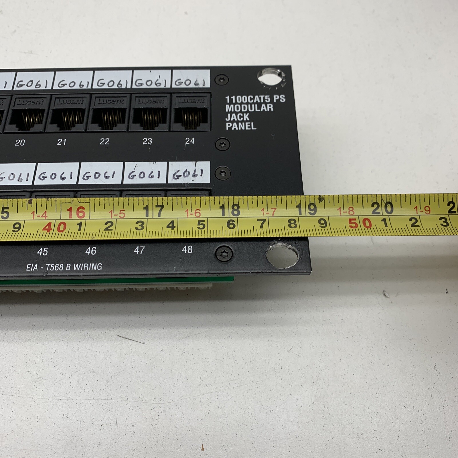 Lucent 1100CAT5-PS Modular Jack Patch Panel CAT5 RJ45 Ethernet 48-Port