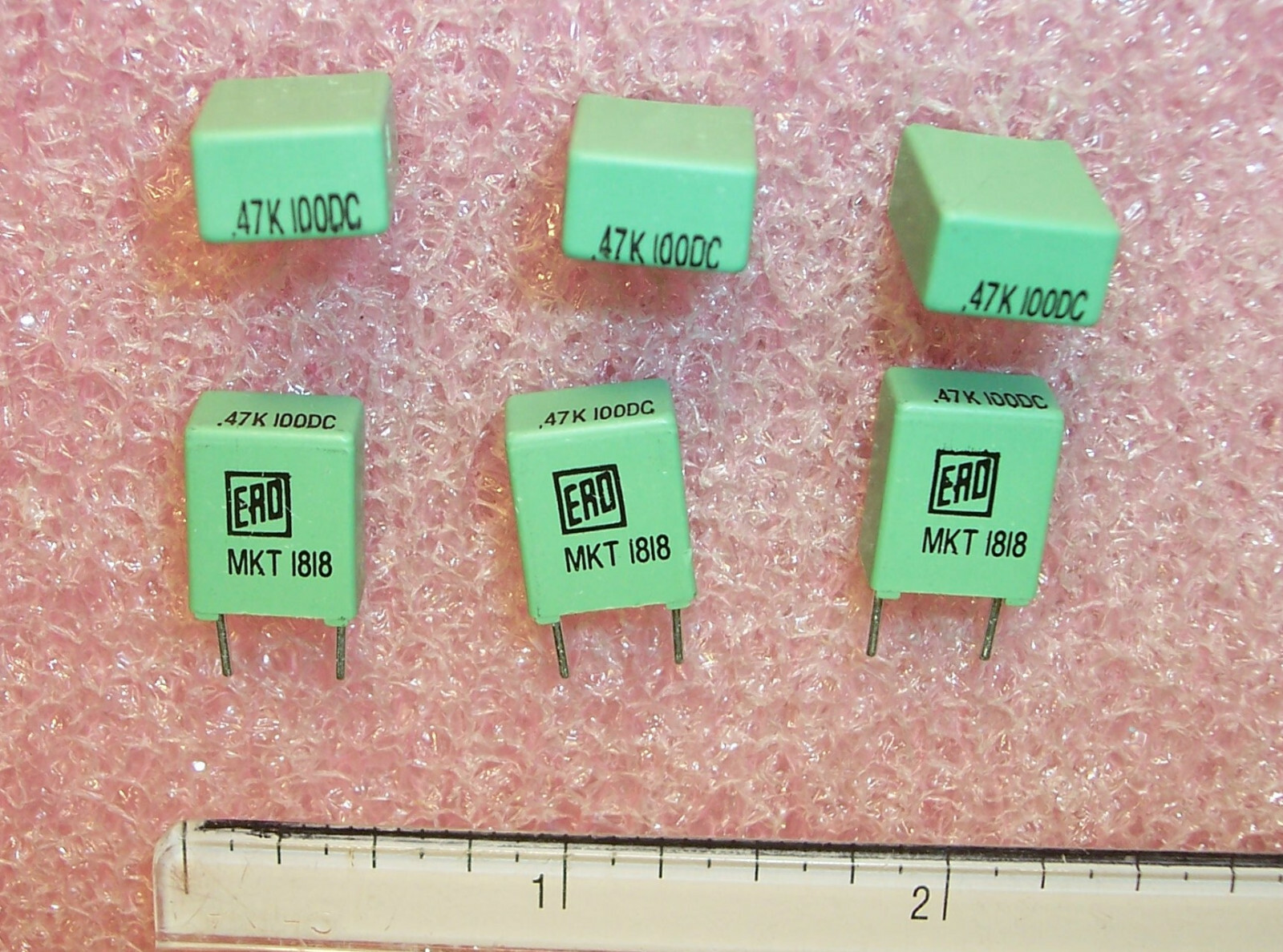 QTY (100) .47uf 100V 10% METALLIZED BOX FILM CAPACITORS MKT1818-447/015