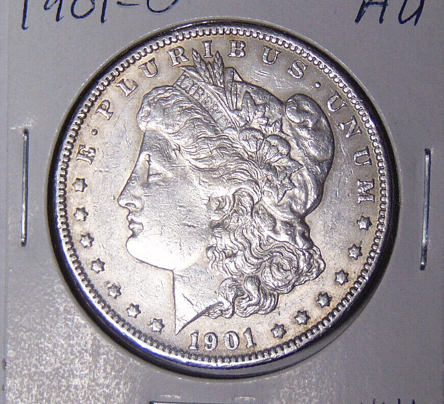 AU 1901-O Morgan Silver Dollar Cleaned About Uncirculated New Orleans (11.624)