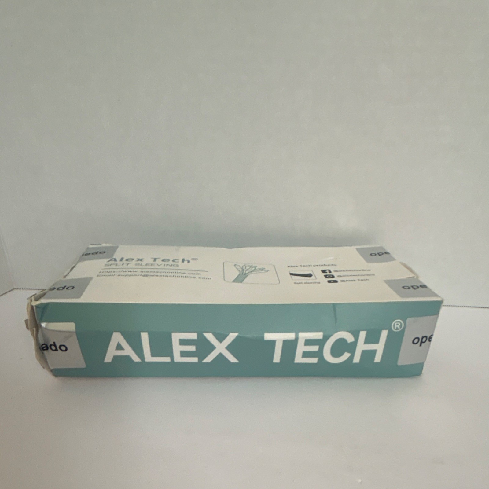 Alex Tech Split Sleeving 1/4 Inch 25 ft Black Cable Management