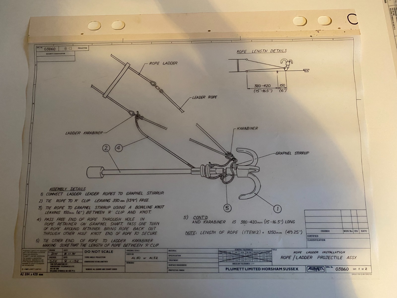 10x Original Plumett Engineering Drawings – A2 Tracing Archive – 1970s + / Lot 3