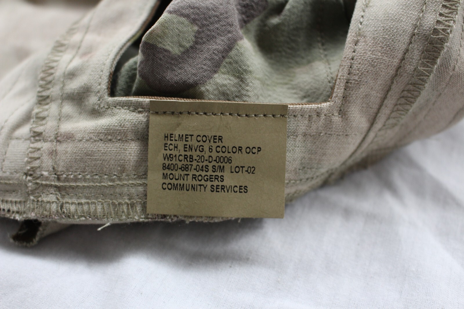USGI OCP HELMET COVER ECH- ACH - ENVG SZ SMALL/MEDIUM