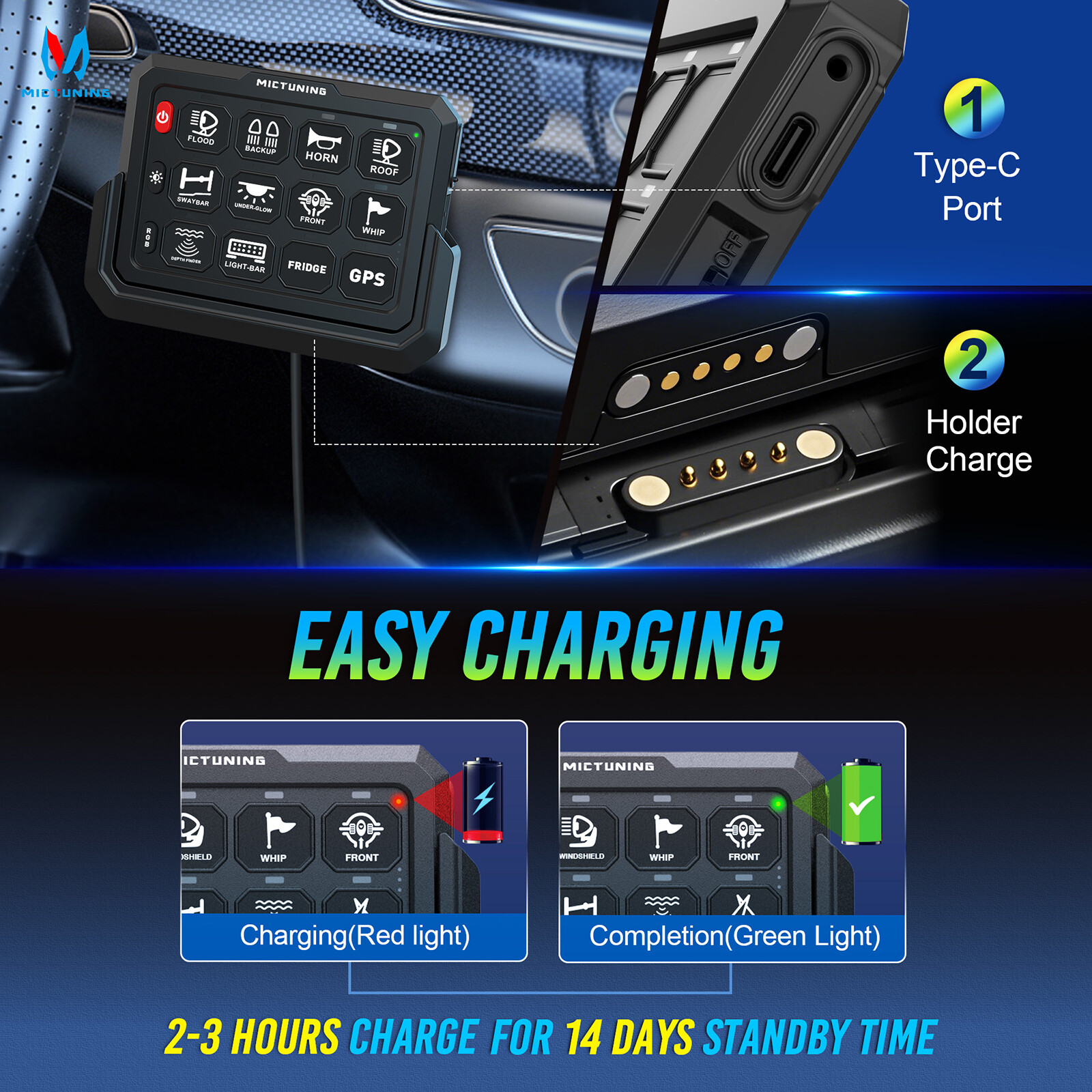 Multifunction 12 Gang Wireless Switch Panel RGB Circuit Relay Box Remote Control