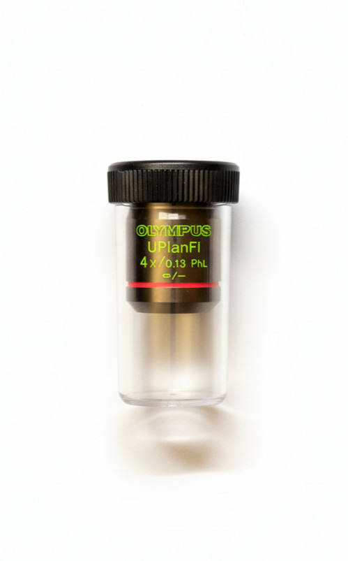 Olympus UPlanFl 4x 0.13 PhL Phase Contrast Microscope Objective Lens Made Japan