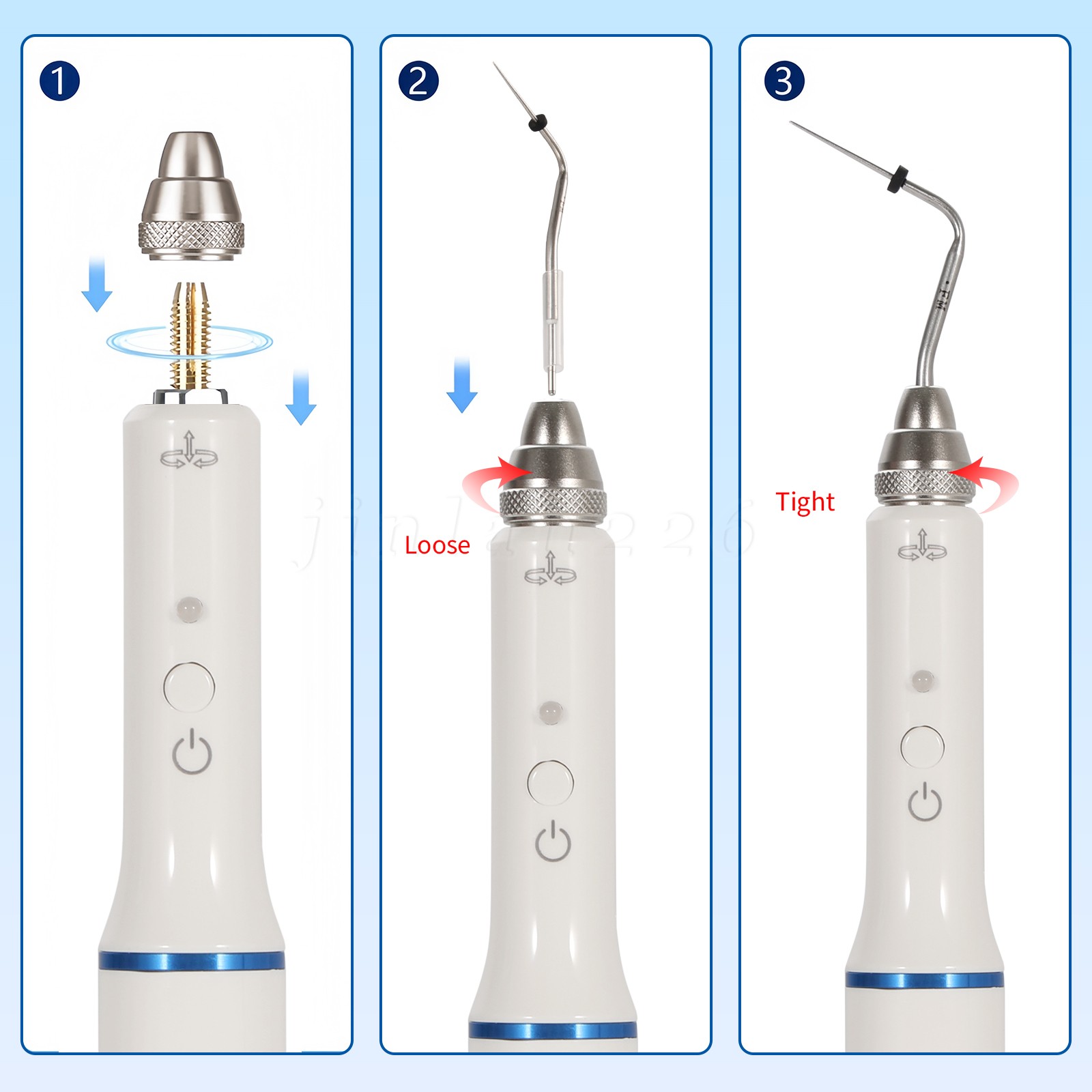 Dental Gutta Percha Obturation System Endo Heated Pen w/ 2 Tips