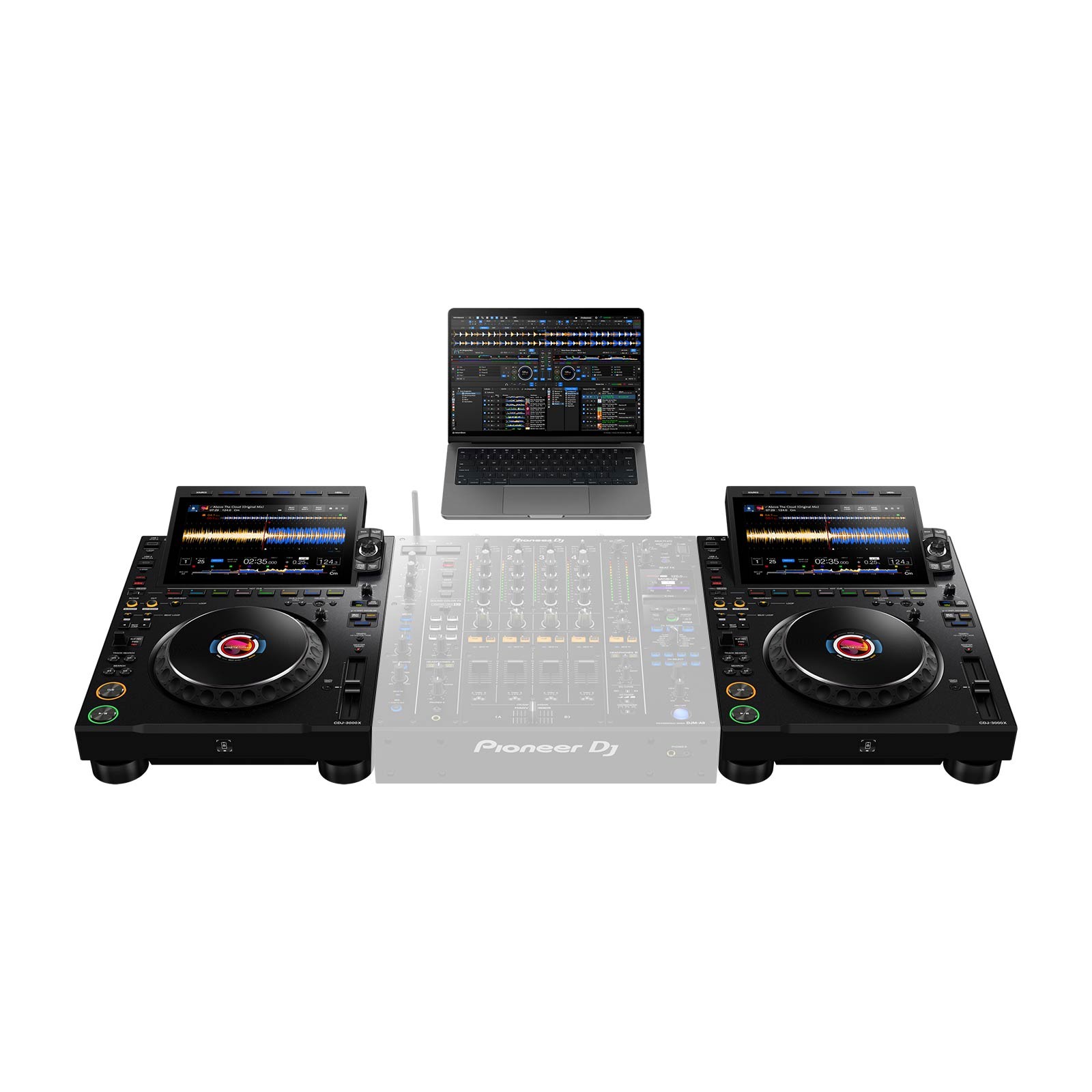 AlphaTheta CDJ-3000X Flagship DJ Player 2-Pack with Hard Cases