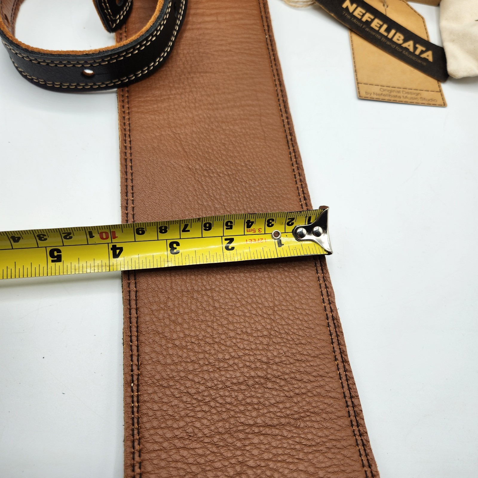 Nefelibata Guitar Strap, 3.75" Wide Black NIB