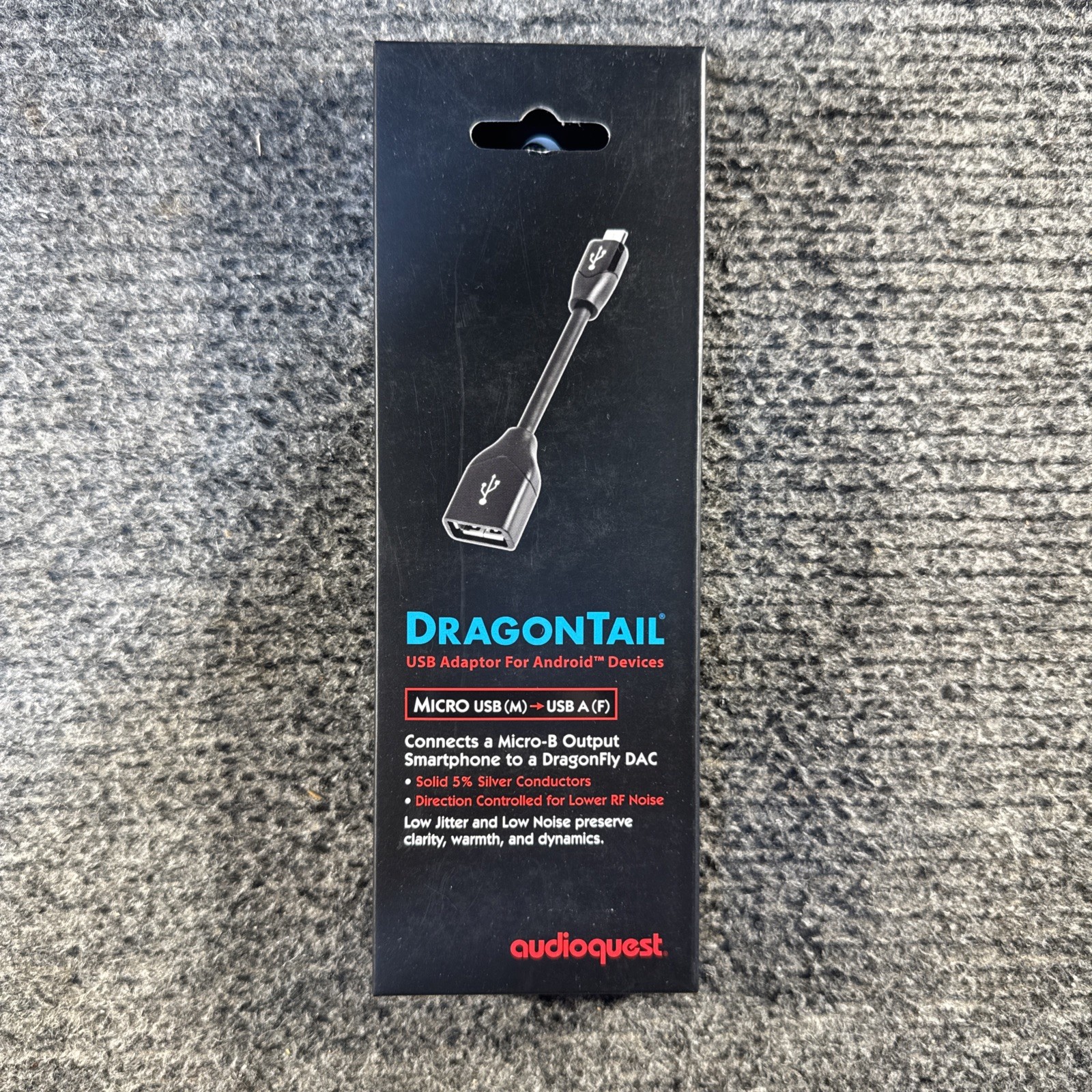 AudioQuest DragonTail Adapter - USB-Micro Male to USB-A Female Adaptor