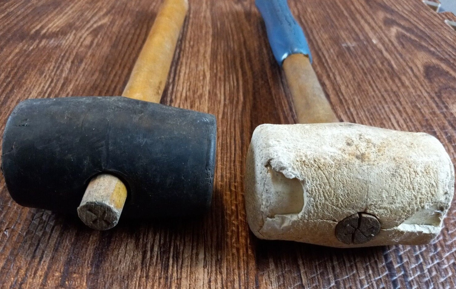 Pair of Double Faced Rubber Mallets Vintage