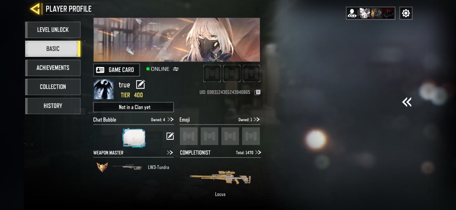 Call of Duty: Mobile Account - Tier 400 Profile, Weapon Skins Collection
