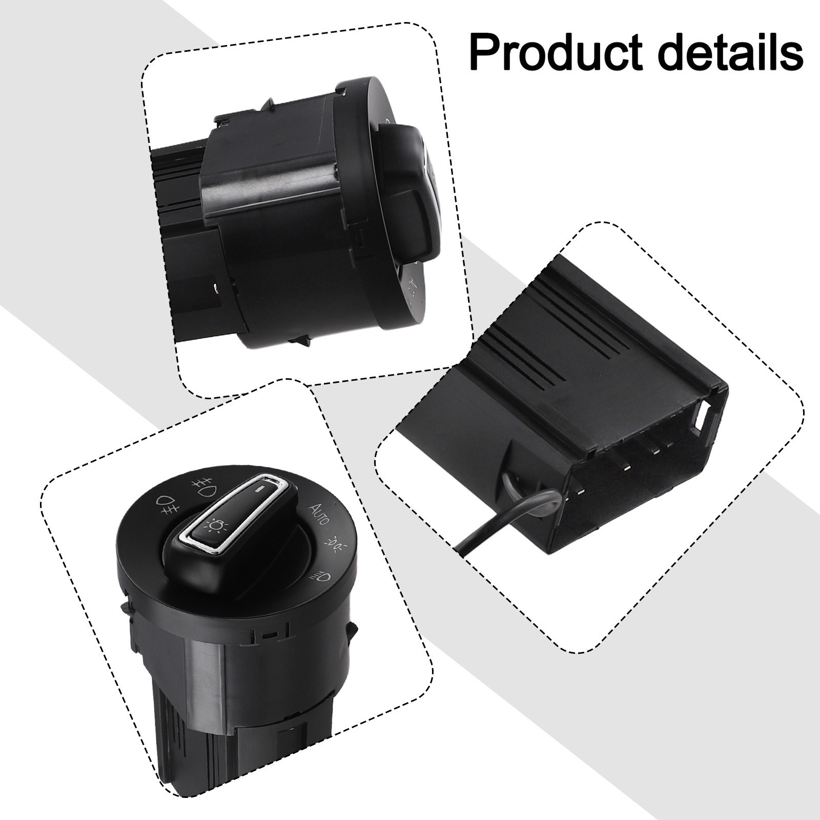 Auto Headlight Switch Chrome w/Light Sensor Module For VW Golf Mk4 Passat Polo☀️