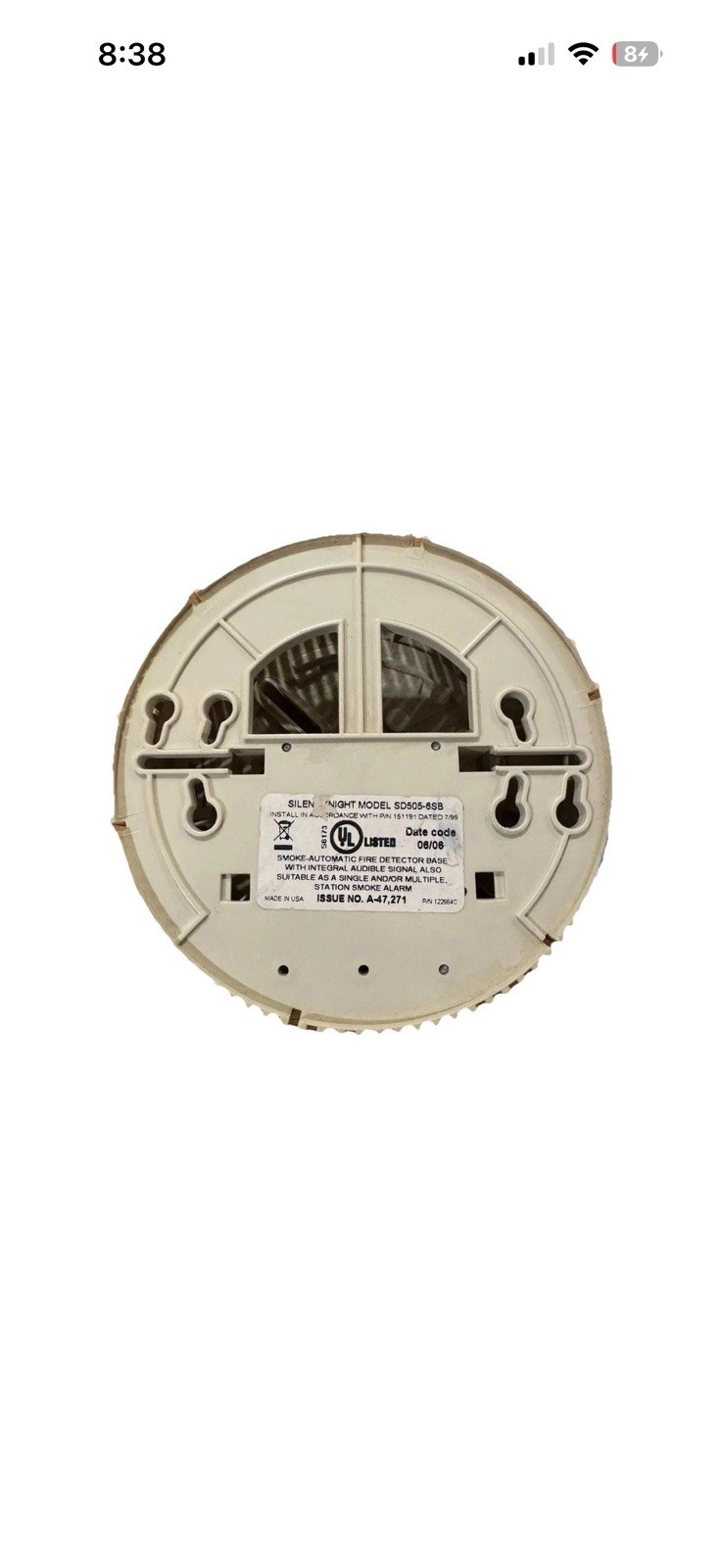 Silent Knight SD505-6SB Addressable Sensor Sounder Base