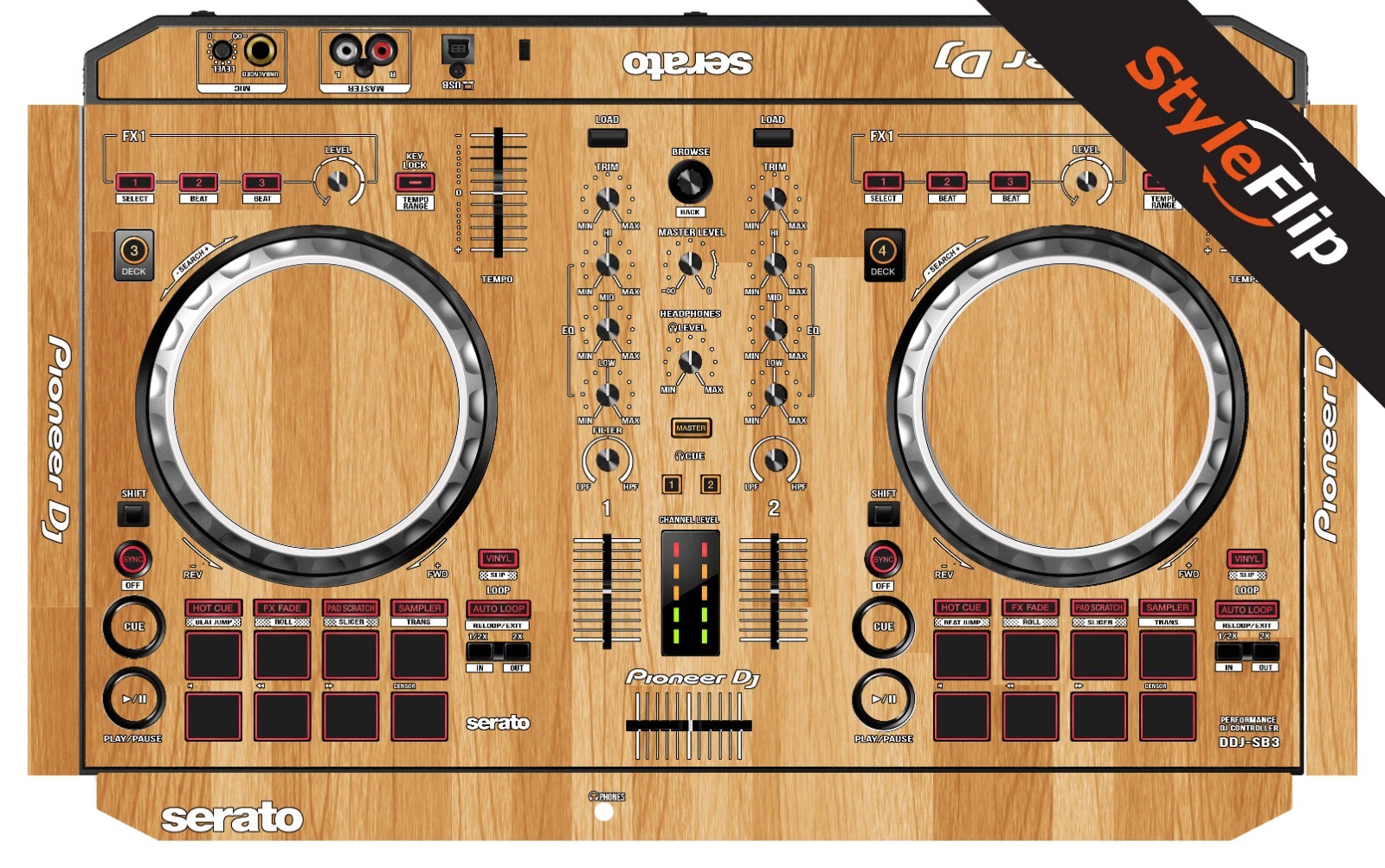Pioneer DDJ-SB3 Skin | Wood #5 | Protective Decal | StyleFlip Skins