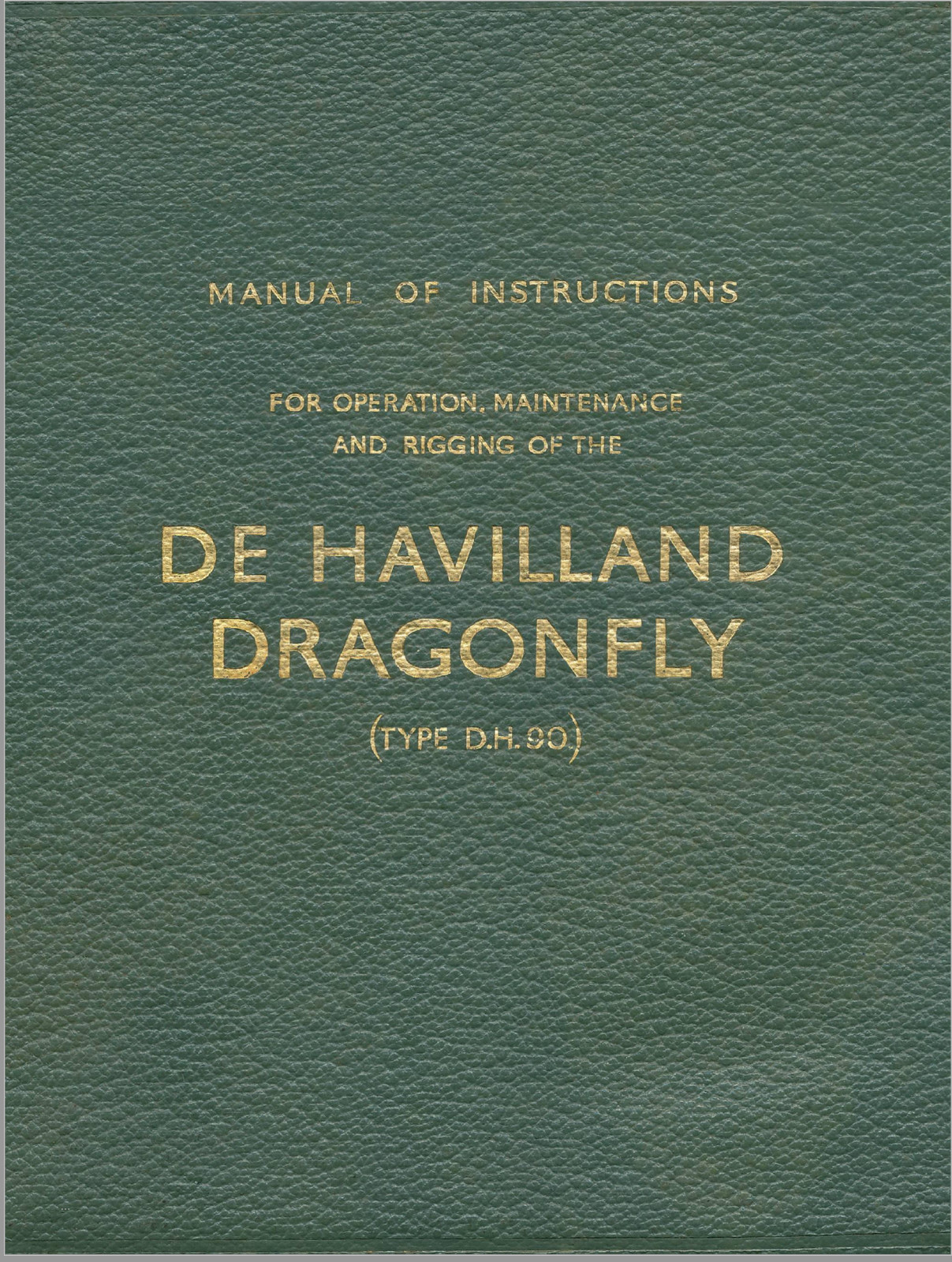 39 page 1936 De Havilland DH 90 DRAGONFLY Engine Operation Rigging Manual on CD
