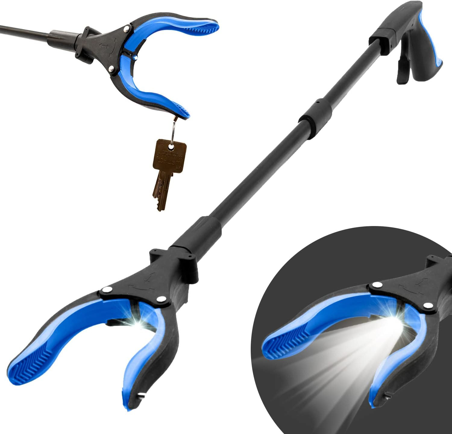 Grabber Reacher Tool-Long 32 Inch Aluminum Foldable Pick up Stick-Strong Grip