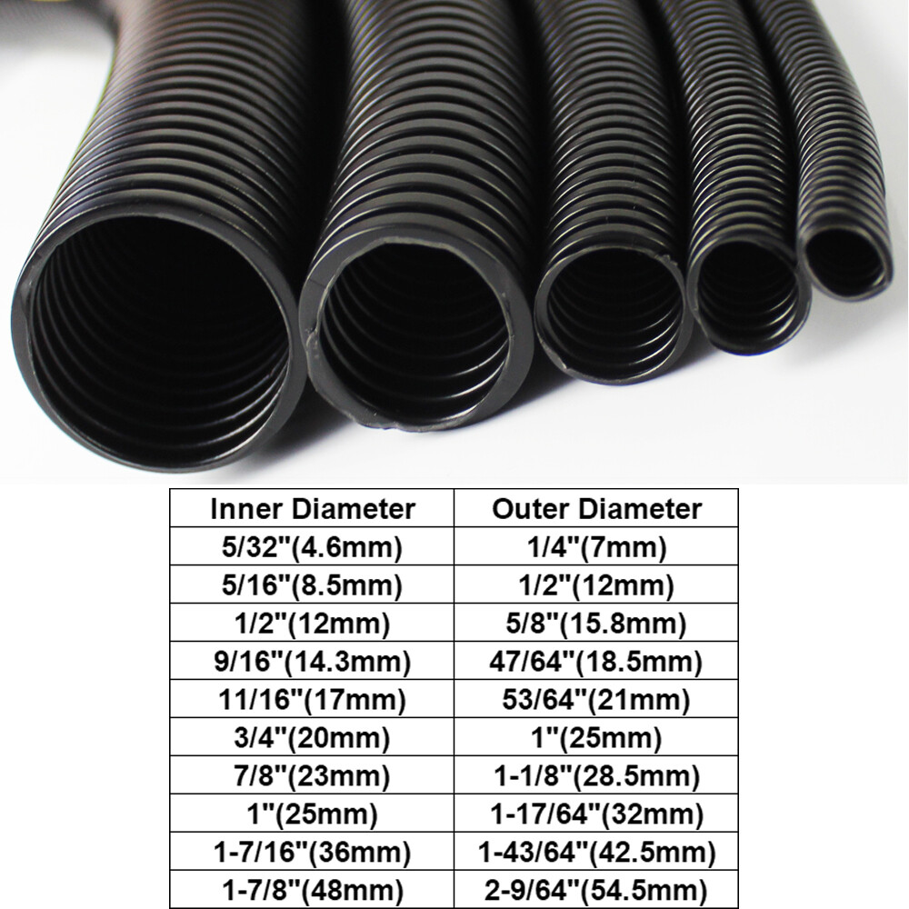 Split Wire Sleeves Flexible Wire Conduit, Corrugated Conduit,12&32Feet Lot