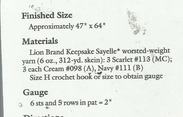 C0540 AMERICAN BEAUTY AFGHAN CROCHET PATTERN/INSTRUCTIONS