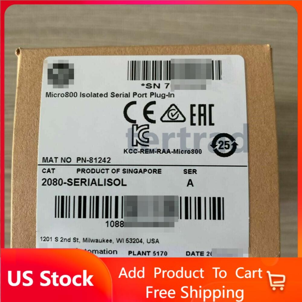 new~ Allen Bradley 2080-SERIALISOL Micro800 Isolated Serial Port Plug-In