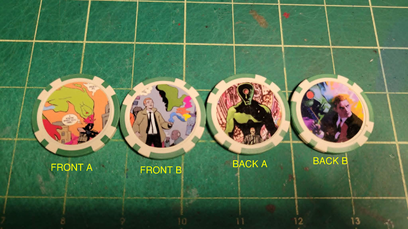 Heroclix Custom Fight For Gotham 4x Martian Smoke Markers For Martian Manhunter