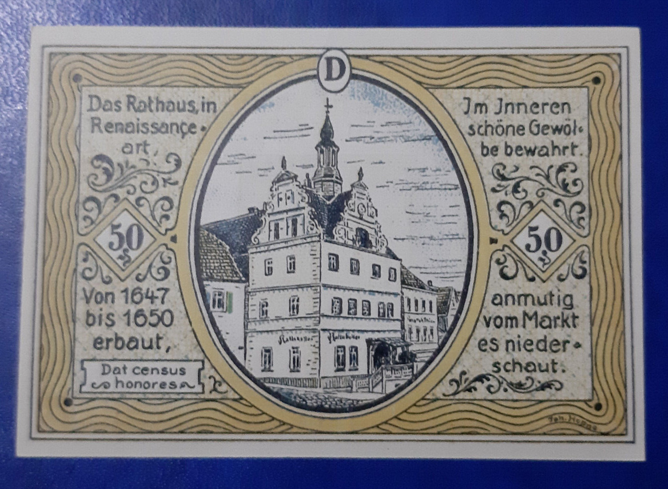 COLDITZ NOTGELD 50 PFENNIG 1921 EMERGENCY MONEY GERMANY BANKNOTE (22156)