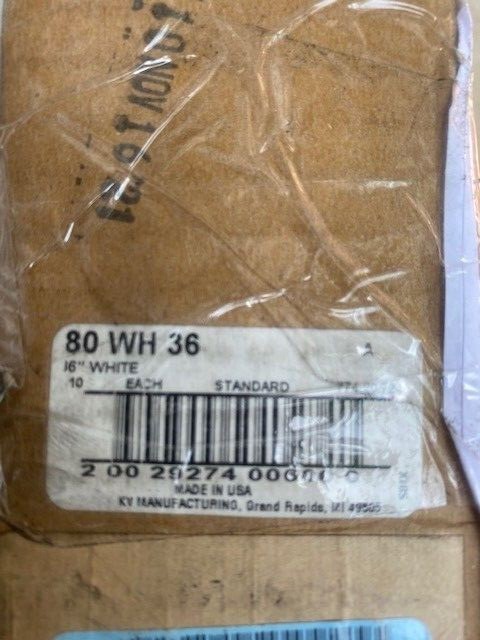 (10 PACK) Adjustable Shelf Standard, No 80WH36, Knape & Vogt