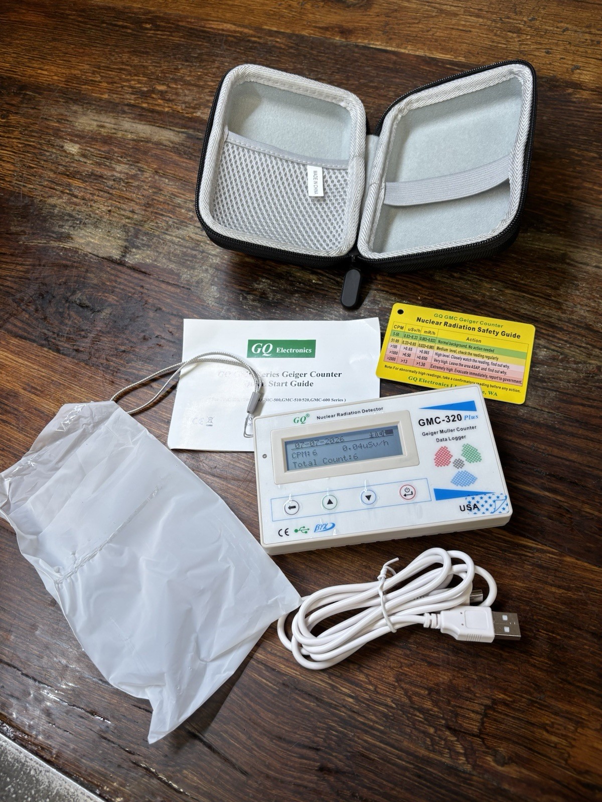 GQ Geiger Counter Nuclear Radiation Detector Meter Beta Gamma X ray GMC-320+V4