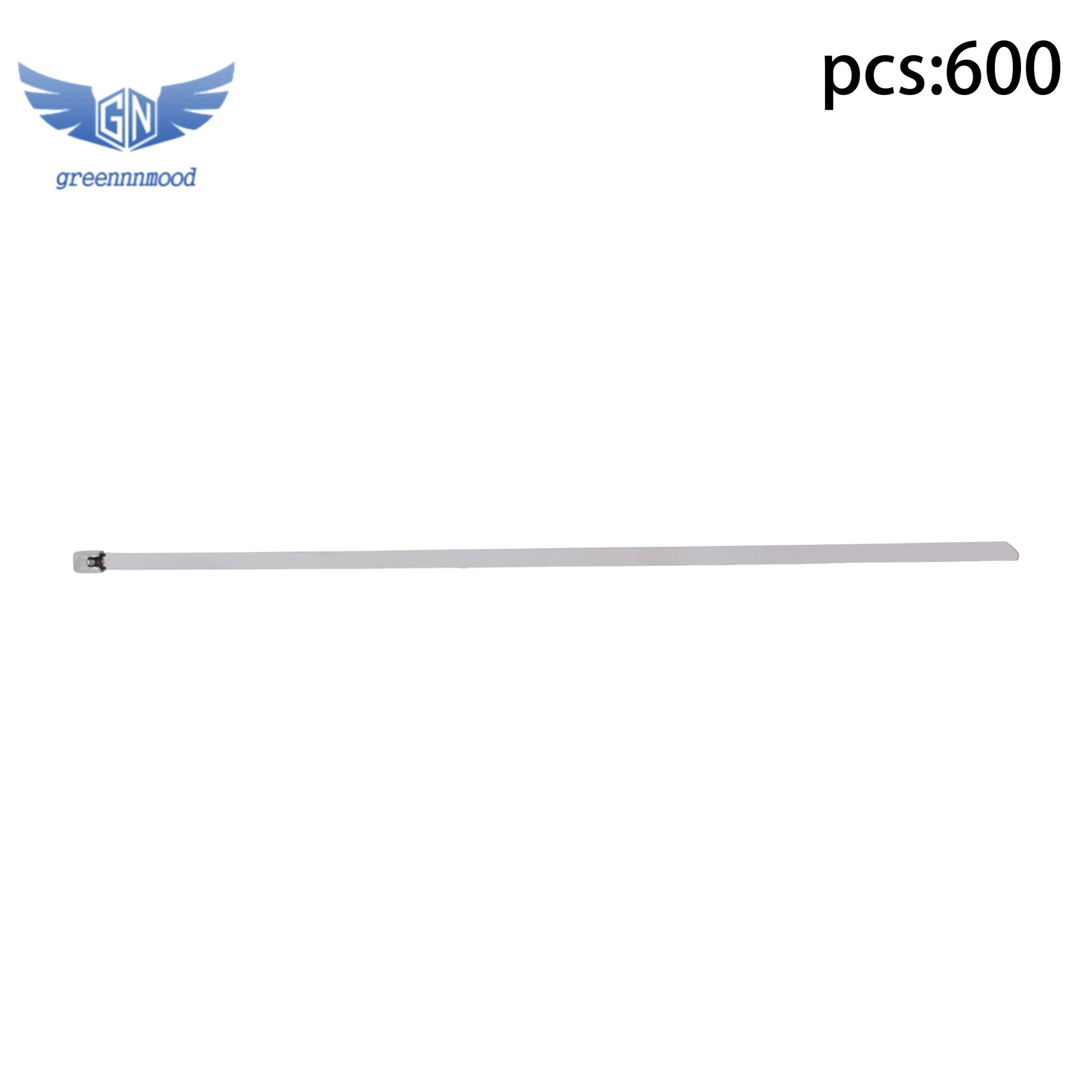 600Pcs 11.8" Metal Cable Zip Ties, Stainless Steel Zip Ties, 330Lbs Self-Locking
