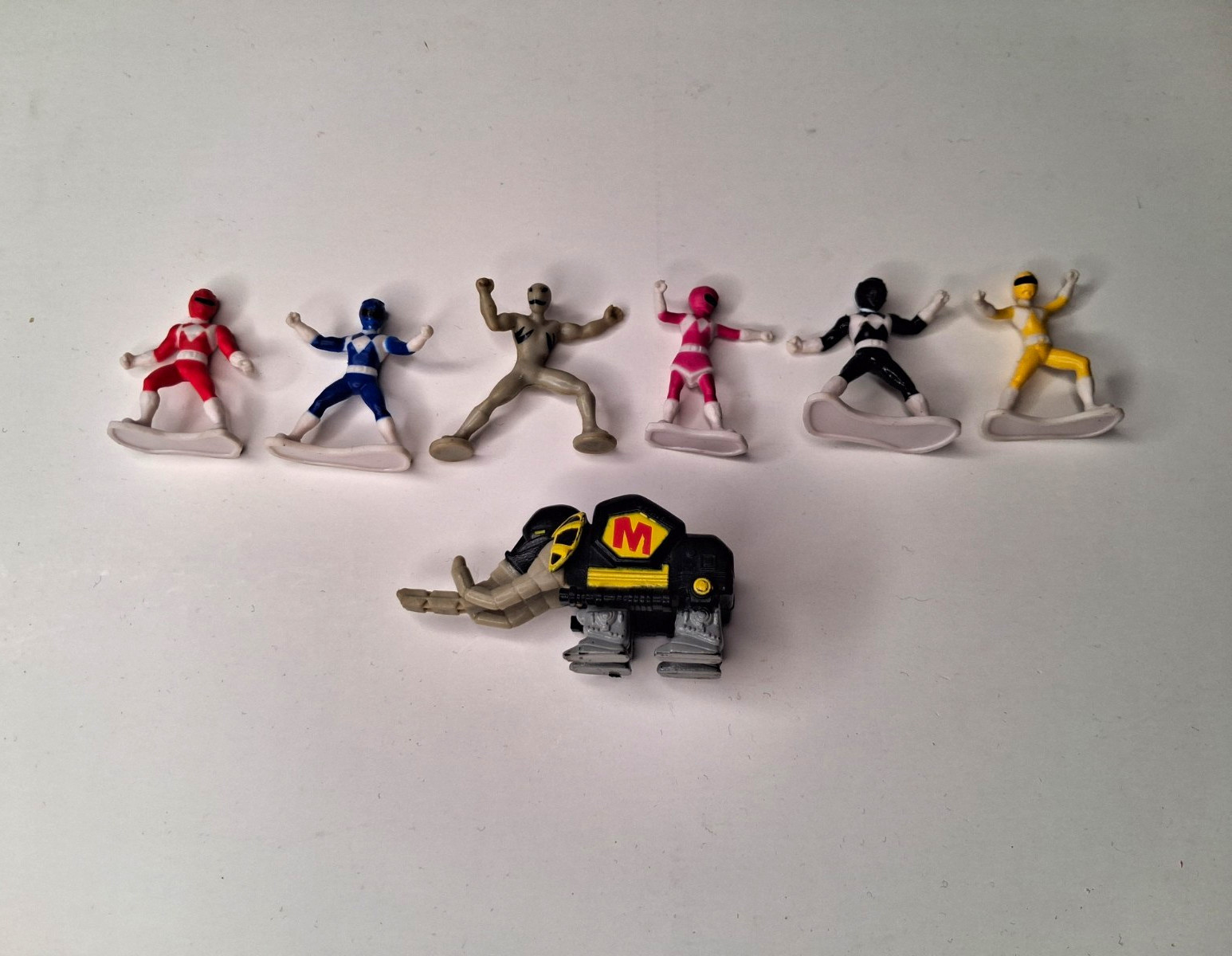 Power Rangers 6pc Mixed Lot Mini Collectible Figures w/ Mastadon Zord