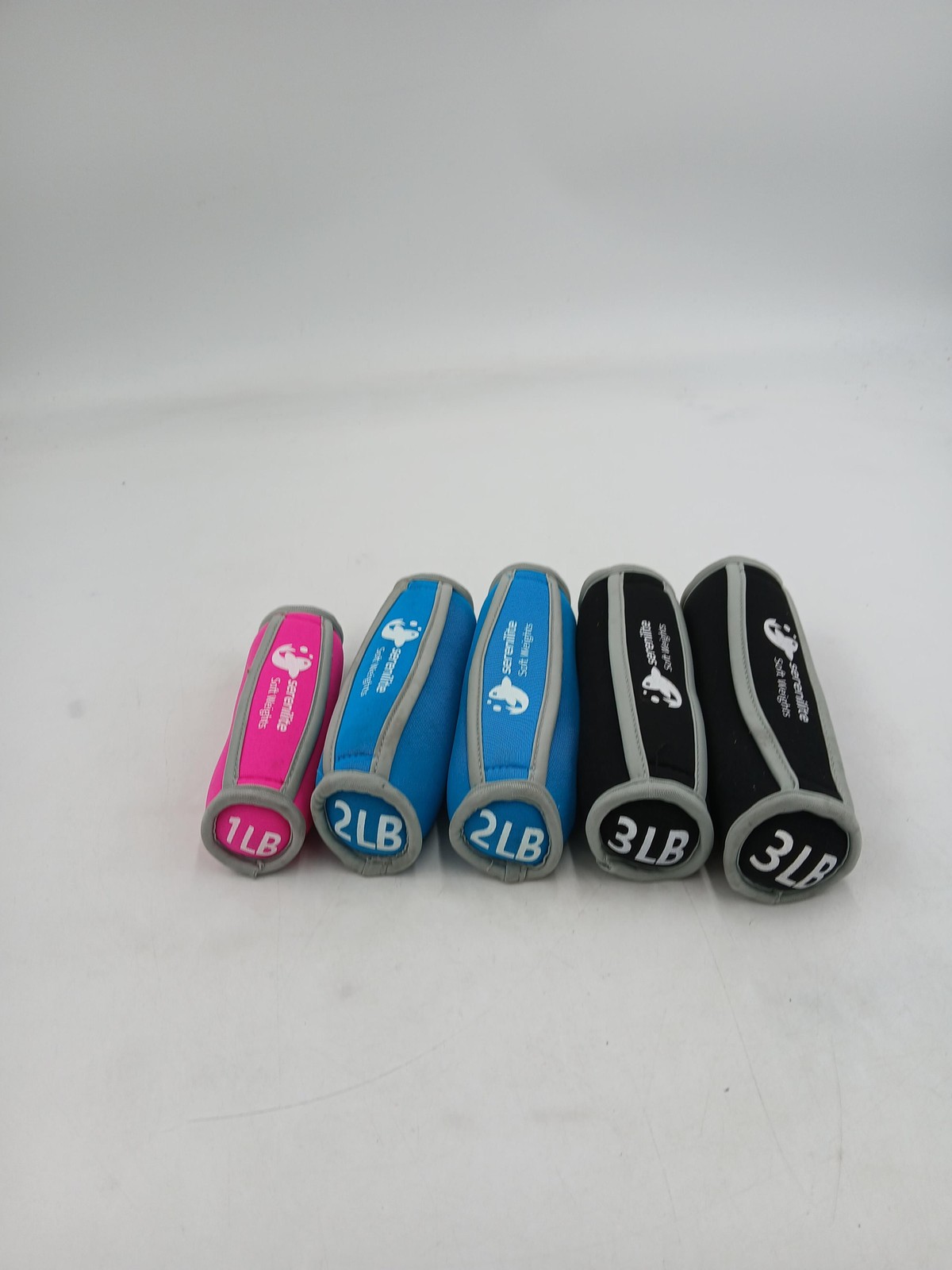 Serenilite Soft Weights Set Of 5 1-3 Lb Neoprene Hand Gym Training Exercise