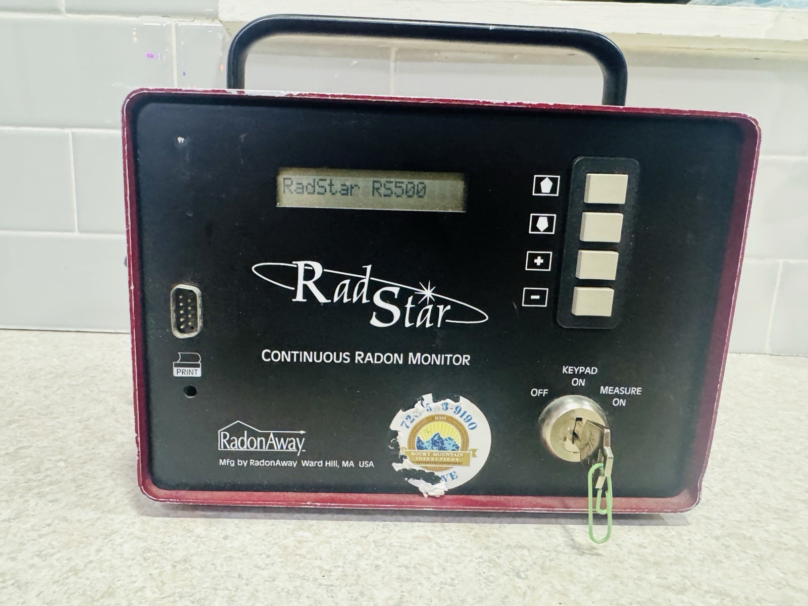 Radstar RS500 Radon Continiuos Monitor w/ Key