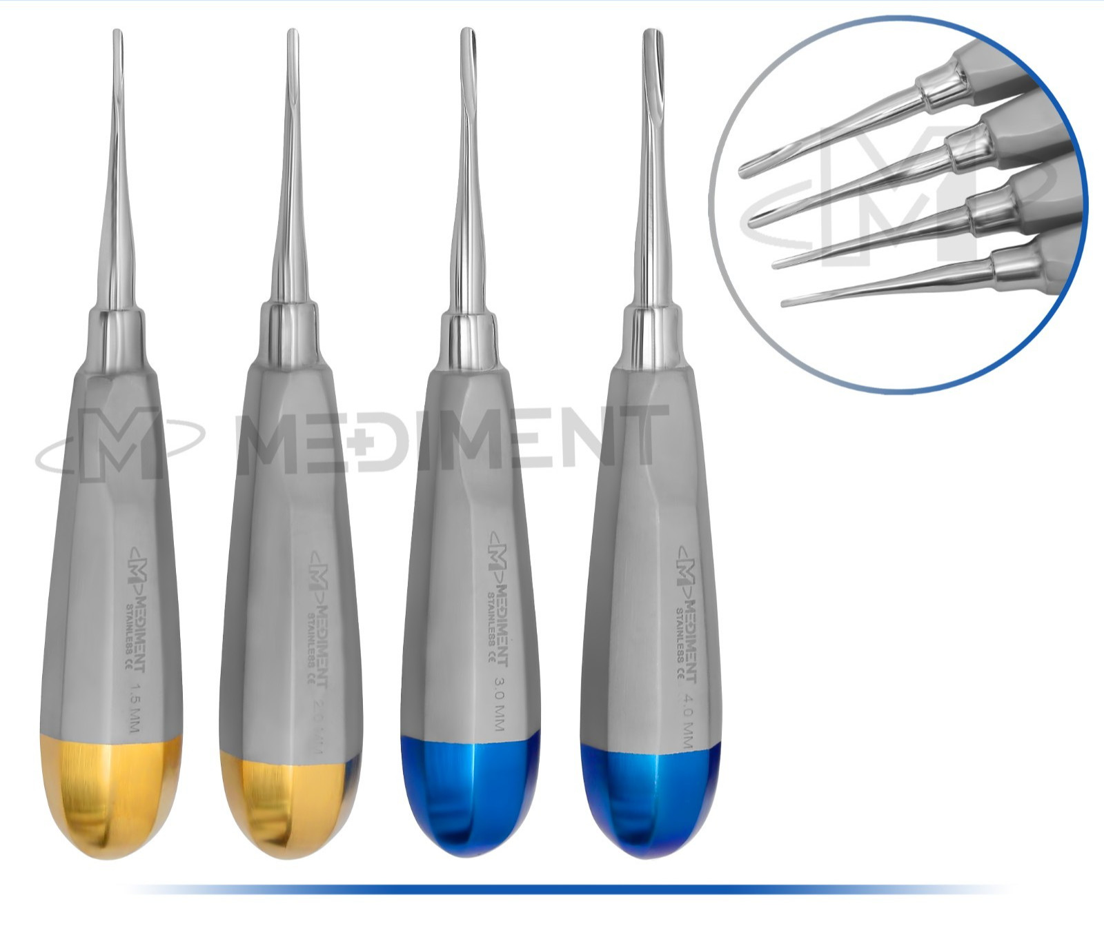 Dental Elevators Tooth Extraction Root Tip Set of 4 Dental German
