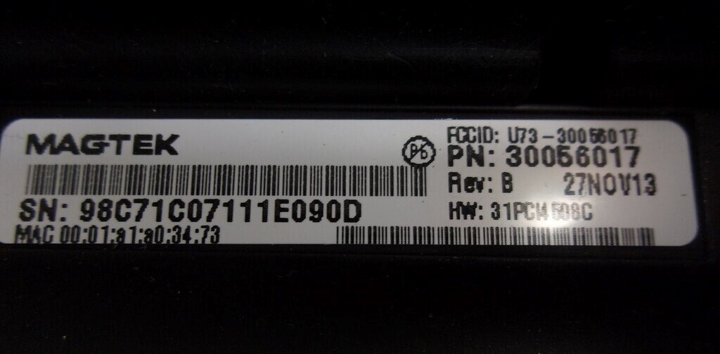 MAGTEK DynaPro 30056017 Credit Card Processing Reader Terminal SEE NOTES