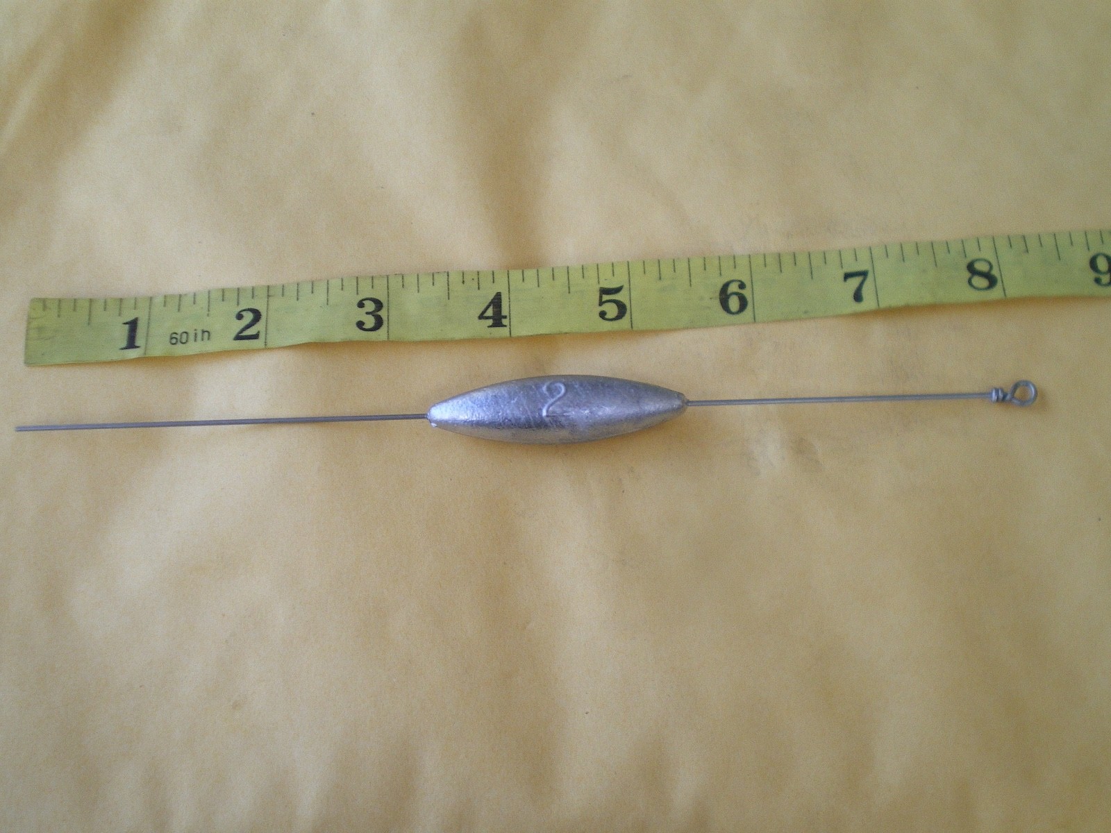 15 PCS. STRAIGHT DOWN BOTTOM BOUNCER SINKER 2, OZ. S.S. WIRE .045 X 8"