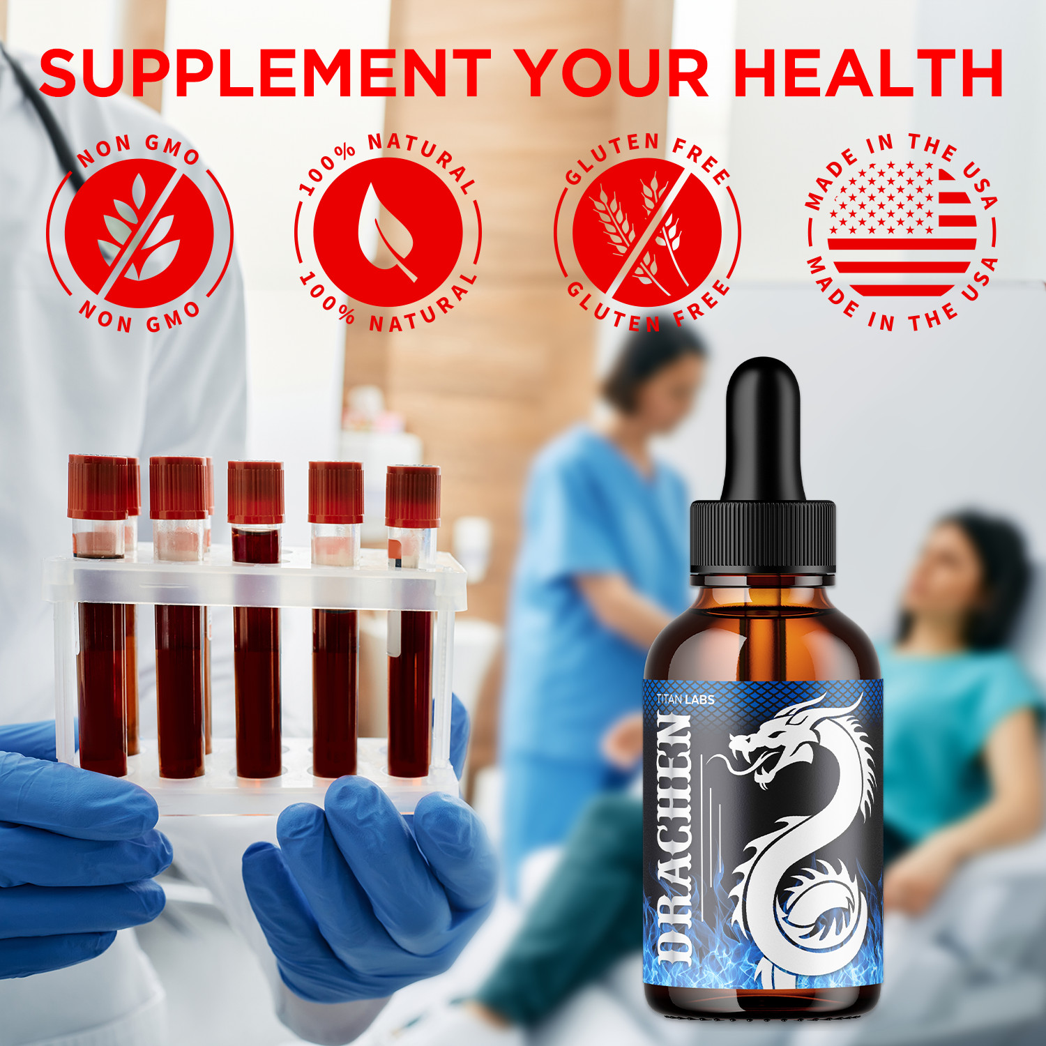 (2 Pack) Drachen Advanced Blood Support Drops Vitamin Supplement 60 Servings