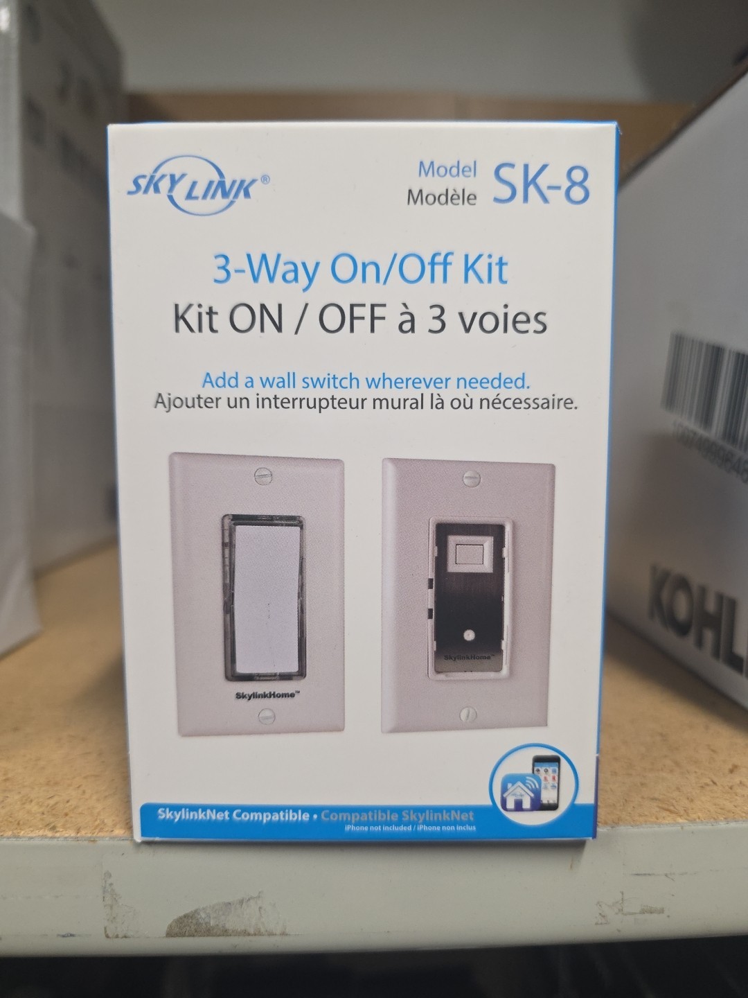 SkyLink DIY Home Smart Switch 3-Way Wireless On Off Kit Model SK-8 New! SkyLink