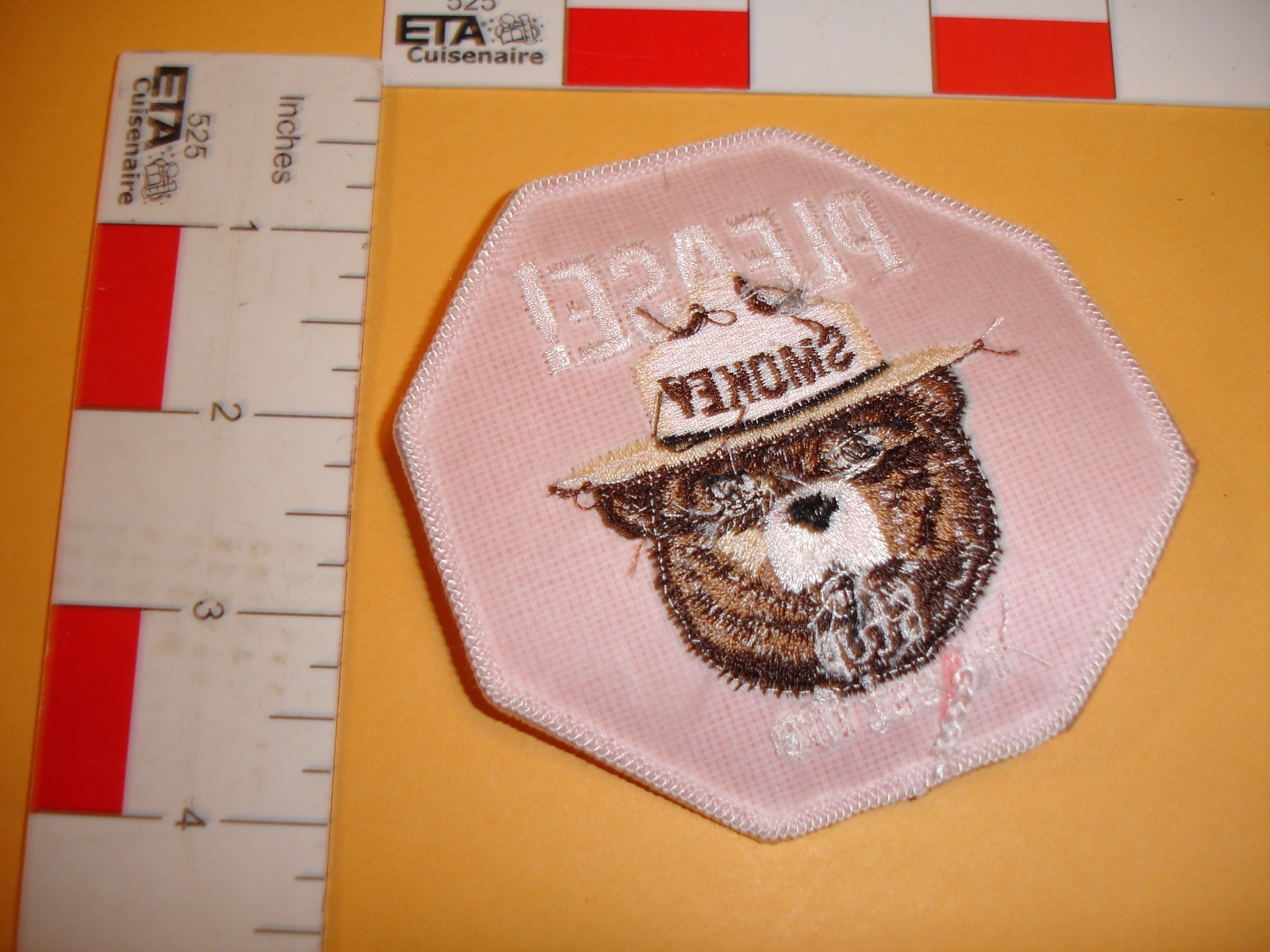 Vintage Firefighting patch Please stop Forest fire Smokey