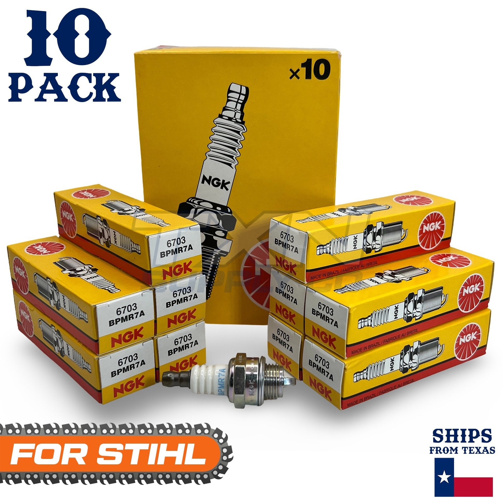 10 Pack NGK Spark Plug - For MS440 Stihl Chainsaw