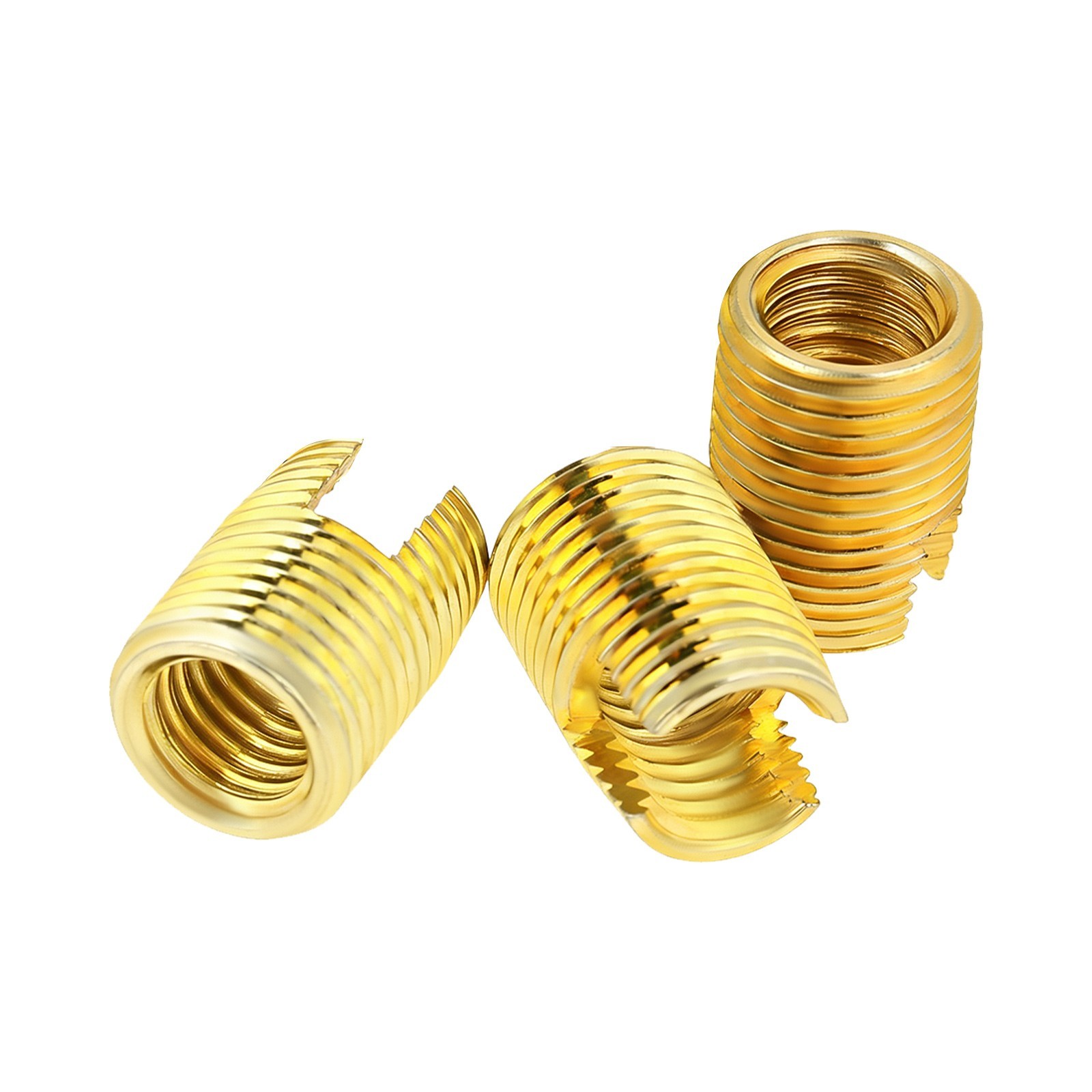 50Pcs Self Tapping Thread Inserts Set, Thread Reinforce Repair Tool Gold