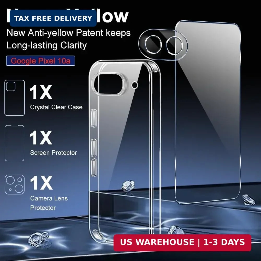 for Google Pixel 10A Case with Screen Protector & Camera Lens Protector, [Not Ye